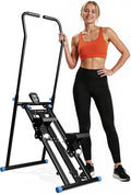 Stair Stepper with Resistance, Home Gym Stair Stepper, Folding Vertical Climber Cardio Exercise Machine, Stair Climber for Full Body Workout with Noise-Free Experience, Adjustable Handlebar & Pedals