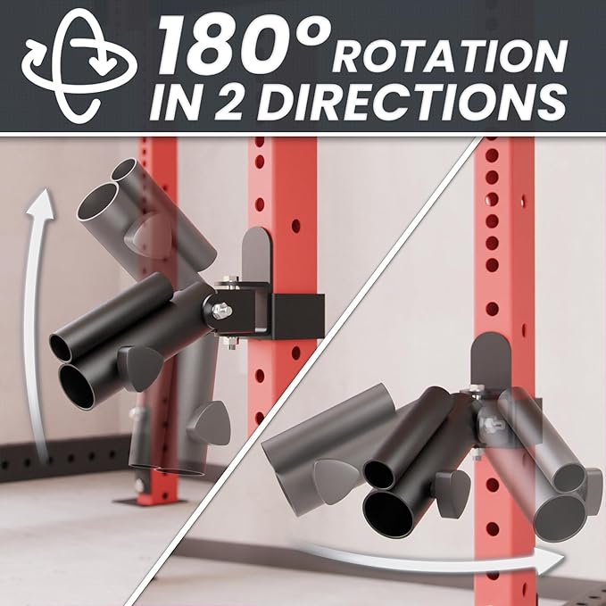 Synergee Landmine Attachment for Power and Squat Racks. Fits 2x2, 2x3, and 3x3 Racks. Rotational Trainer for Presses, Rows, Core & Full-Body Workouts. Works with 1" & 2" Barbells.