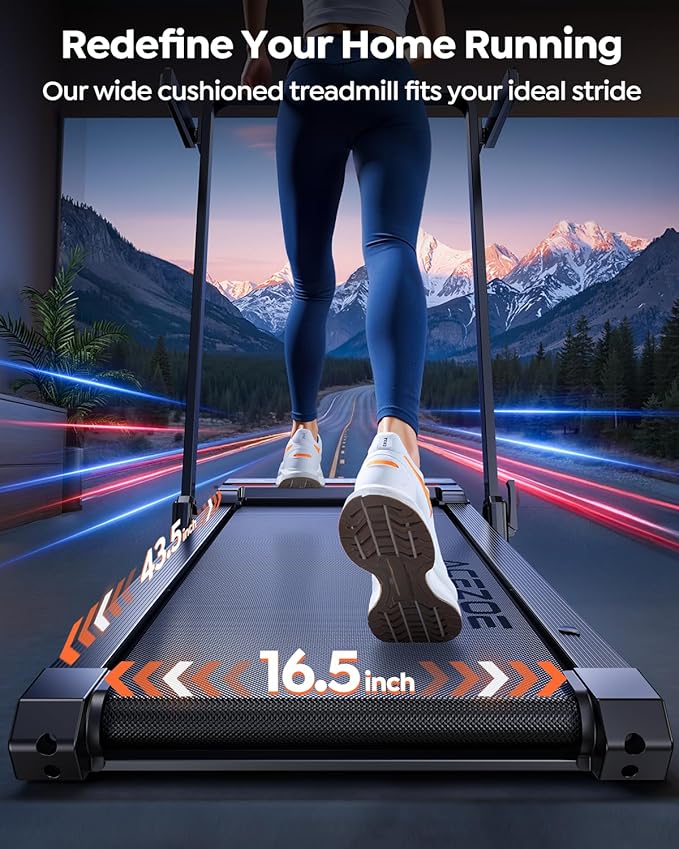 Foldable Walking Pad with 0-15% Auto Incline and Handle Bar, Under Desk Treadmill with 300LBS Weight Capacity, 3.0HP Quiet Treadmills for Home with Speaker, APP & Remote Control
