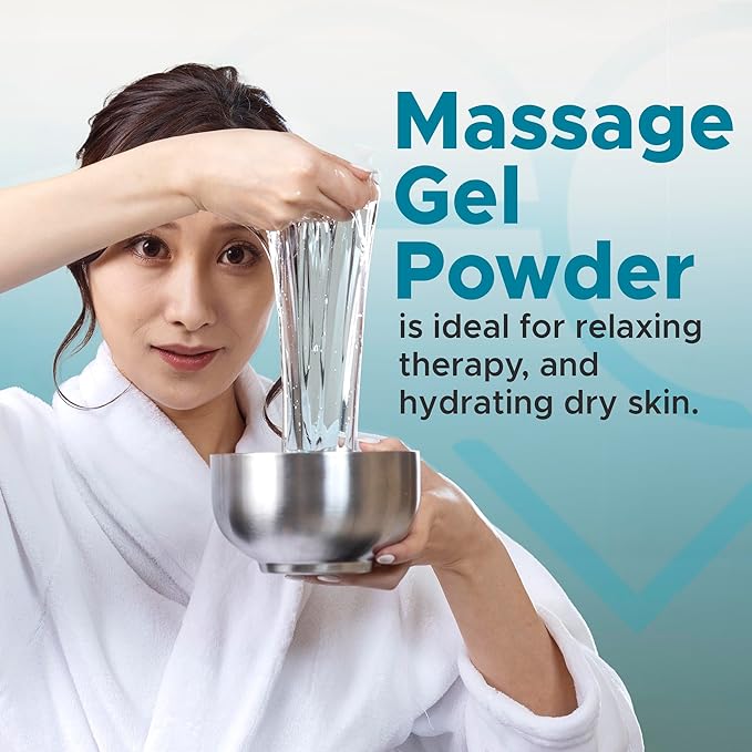 Premium Massage Gel Powder (Pack of 3) | 5g Travel Sachet Makes 500ml/ 16.9 fl oz | Made in Japan | Paraben & Glycerine Free