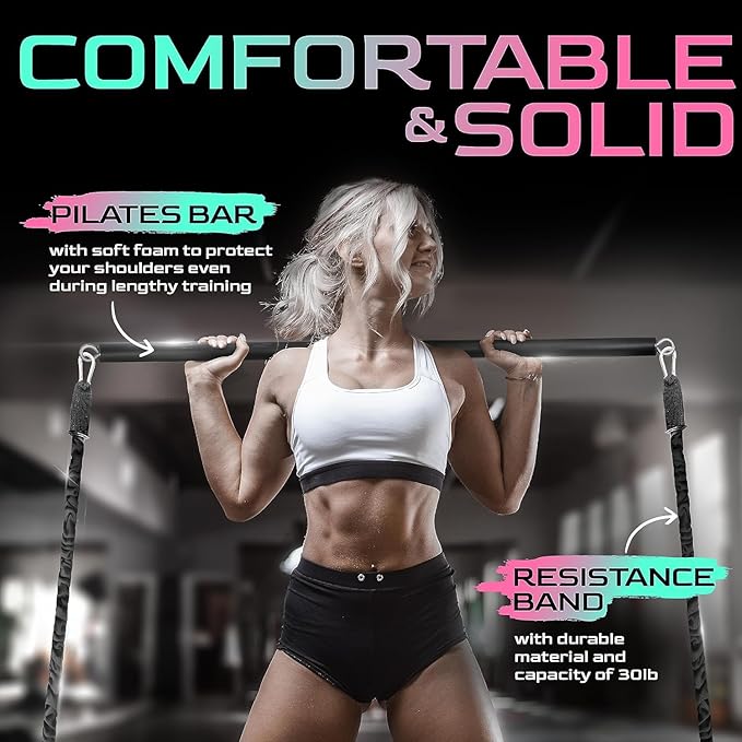 Yes4All Multi-Functional Aerobic Step Platform Adapter/Versatile Stepper Platform With Pilate Bar And Resistance Band