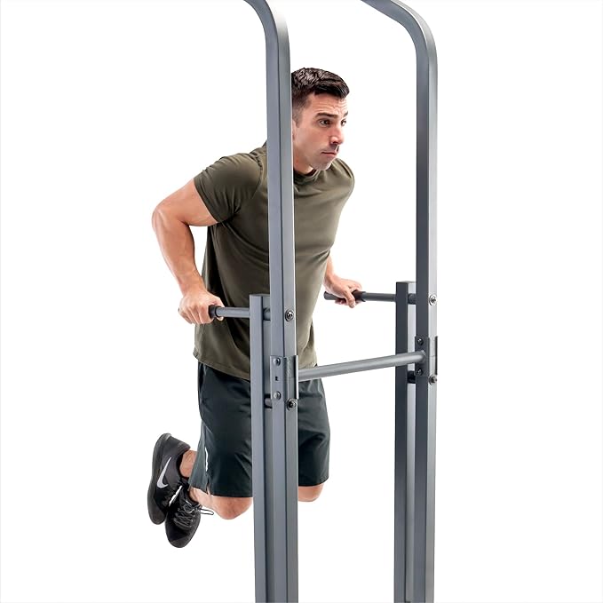 Marcy Power Tower Multi-Functional Home Gym Pull Up Chin Up Push up Dip Station for Strength Training TC-5580
