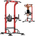 SogesHome Pull Up Bar and Dip Station, Heavy Duty Adjustable Home Gym Equipment for Strength Training, Multifunctional Workout Bar with Resistance Bands – Full Body & Core Exercise