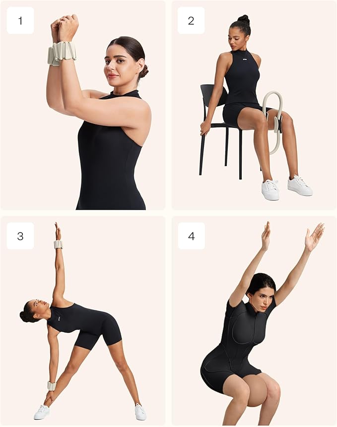 BetterMe Bubble Butt Kit – Pilates Ring, Weight Bands, Soft Ball & Loop Bands – Glute Training Pilates Kit for Women – Home Workout Pilates Equipment Set