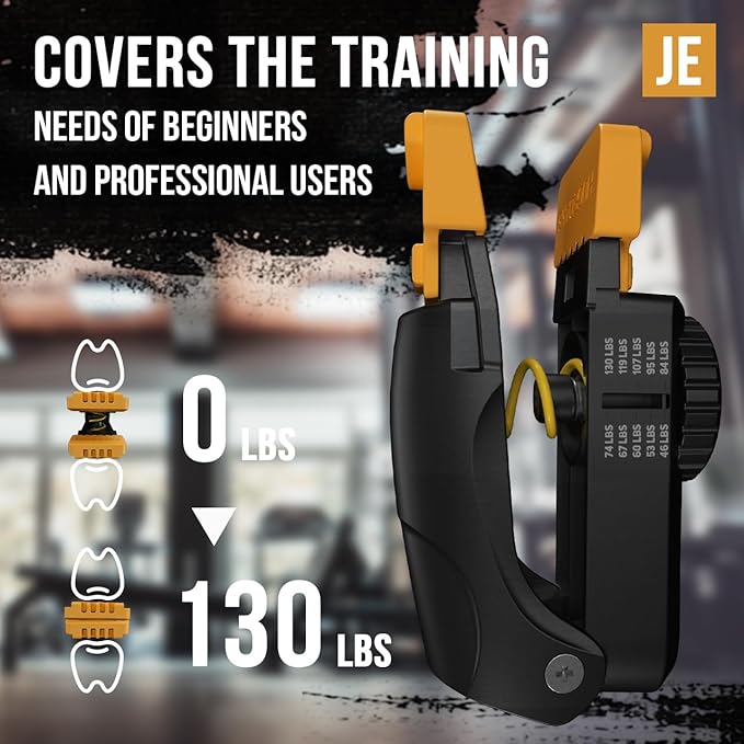 JE-PRO Jaw Exerciser for Men and Women, Resistance Adjustable, 46-130 LBS, Jaw, Face and Neck Exerciser, Powerful Jawline Trainer - Slims and Trims The Face