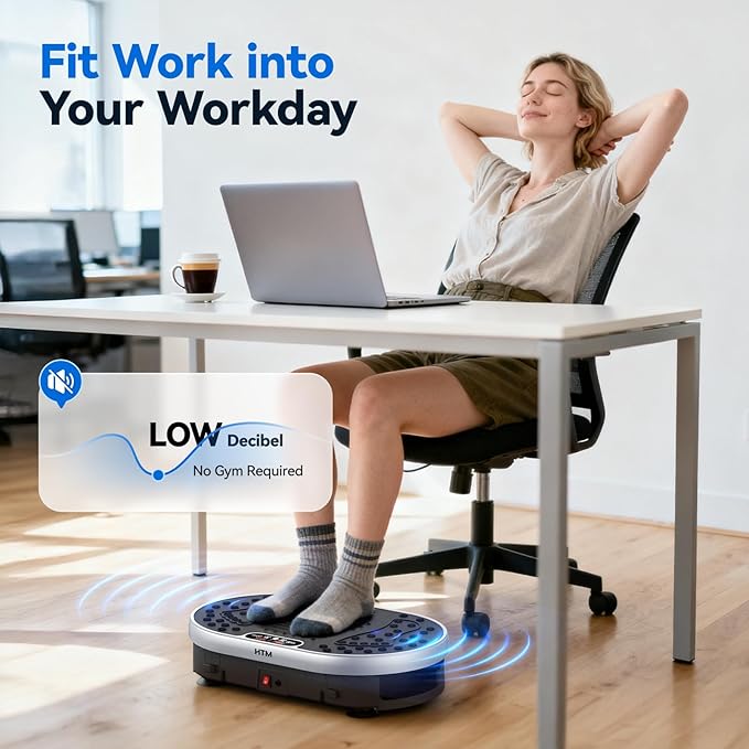 Vibration Plate Exercise Machine with 120 Speed Levels, 9 Program Modes and Remote Control - 15 Min Timer, 300 lbs Capacity Vibrate Stand Shake Board for Full Body Workout, Fat Burner and Toning
