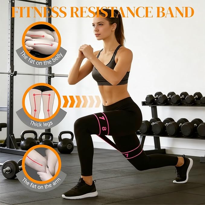 Fitness Resistance Band for Stretching and Yoga, Number Stretch Resistance Band with Clear Markings, 8-Section Elastic Training Bands (3Psc)