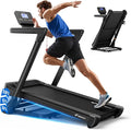 MERACH Treadmill with 15/18% Auto Incline, 55"/47"x18"/19" Wide Belt Treadmills, 0.5-8.7MPH/10MPH 3.5HP Brushless Incline Treadmill for Home, 350LBS Foldable Treadmills with Screen & APP & Heart Rate
