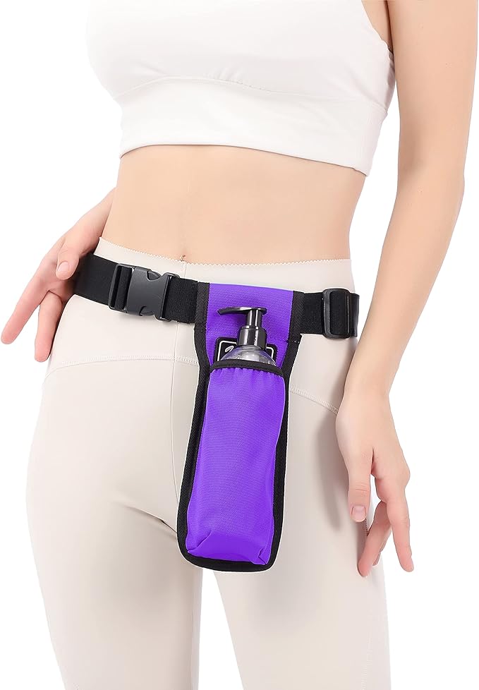 Massage Bottle Bag Massage Oil Bag Massage Therapist Holster Massage Lotion Holster Massage Oil Holster (YR1kd-Purple