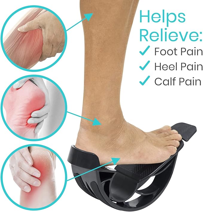 Vive Adjustable Calf Stretcher - Foot Rocker for Plantar Fasciitis - Achilles Tendon and Ankle Stretching Device - Calf Exerciser & Strengthener for Pain Relief & Prevention - Recovery Equipment