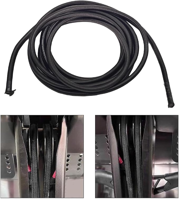 Rowing Machine Elastic Rope Replacement Cord 158 Inch Black for 500/550 Model Home Gym Accessory