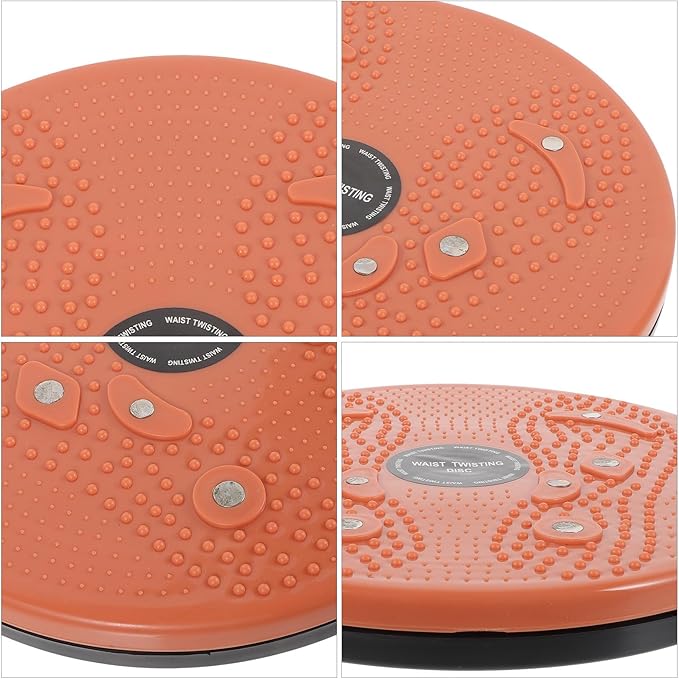 Twisting Board Waist Slimming Machine with Rope 1pcs Orange Body Massage Exercise Rotating Disc for Home Fitness and Core Training