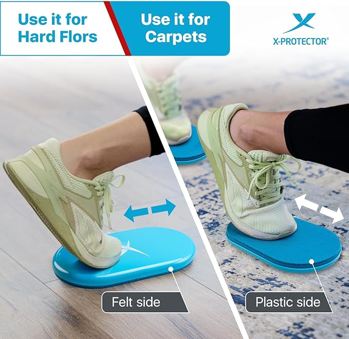 X-Protector Sliders for Working Out - 2 PCS - Double-Sided Exercise Sliders for Hard & Carpeted Floors - Gliders for Exercising!