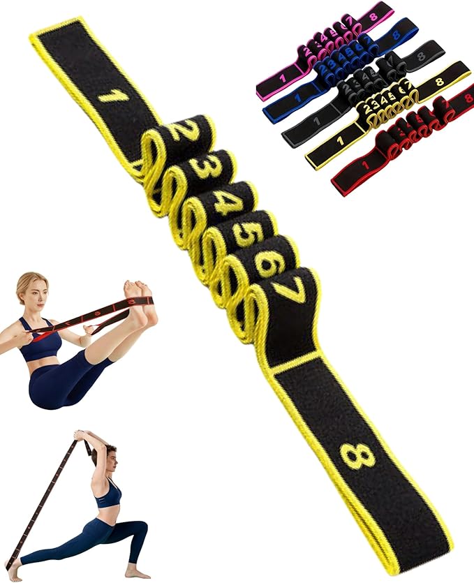 Fitness Resistance Band for Stretching and Yoga,Numbered Resistance Band,Adjustable Fashion Puller Exercise with Clear Markings