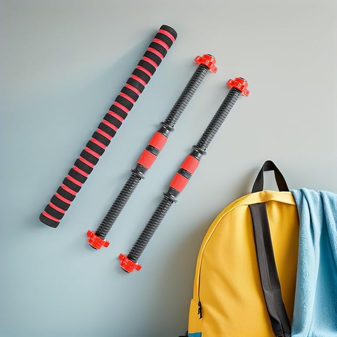 Alasum Dumbbell Bar with Connector Rod Set 40cm Fitness Barbell Rod and Nut Attachments General Strength Training Equipment for Home Gym and Weightlifting