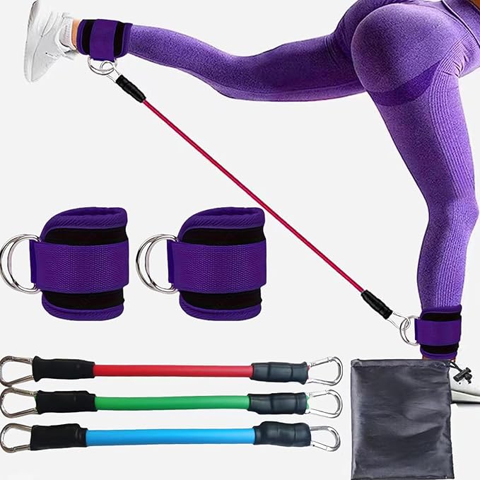 Women's Fitness Exercise Set Pilates Ball Rings and Band with Nonslip for Home Exercise and Flexibility Pilates Rings and Ball Set for Flexibility