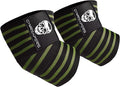 Gymreapers Weightlifting Elbow Wraps (1 Pair) - Flexible 40'' Elbow Compression Strap & Joint Support Brace - for Bench Press, Powerlifting, and Pressing