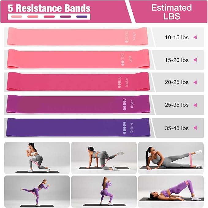 ASIEIT 13 PCS Pilates Kit for Women, Home Pilates Equipment with 5 Resistance Bands, 14'' Magic Circle, Pilates Ball and Ring, Compact Workout Set for Home Workout, Strength and Flexibility