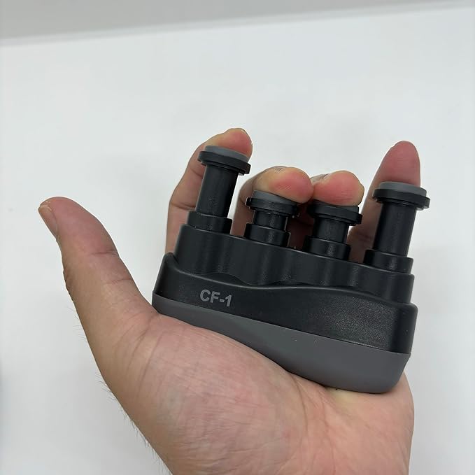 Guitar Finger Strengthener - Improve Your Finger Power, Flexibility, and Span for Playing String Instruments (Black)