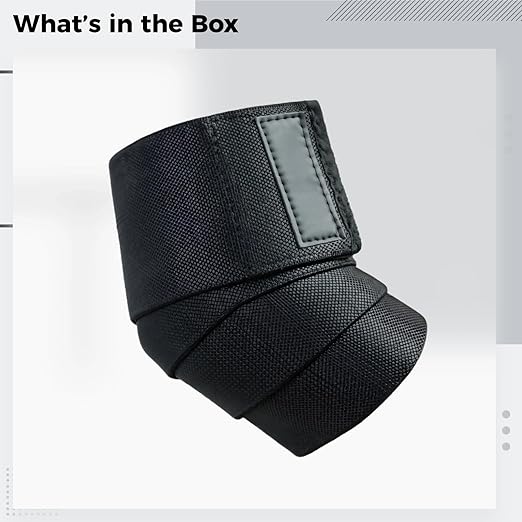 Adjustable Elbow Compression Sleeves For Weightlifting, Black Elbow Wraps For Joint Support, M Size 48.4 X 3.1