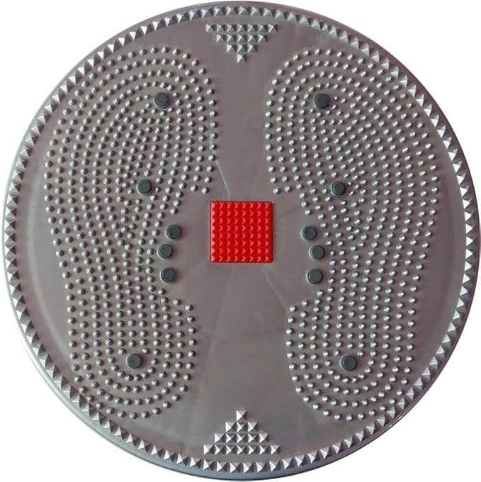 Mat Acupressure Twister Big Disc Pyramid & Magnetic Treatment Therapy (Grey)