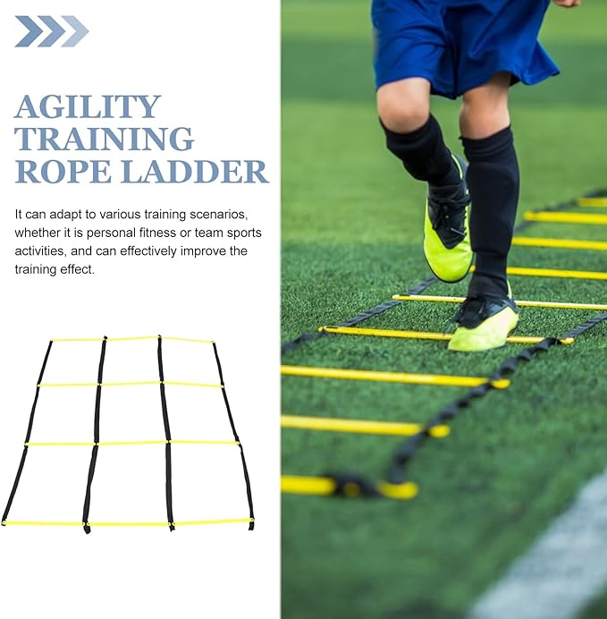 Agility Ladder for Football Speed Training Multifunctional Foldable Soccer Agility Ladder with Sturdy Soft Rungs for Footwork Drills and Athletic Conditioning