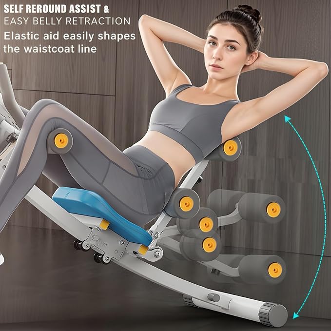 Rowing and Ab Machine 4 in 1, Multi-Functional Rowing Machine for Home Gym, Folding AB Workout Machine for Stomach Workout, Home Use Rowing Equipment 270 lbs Max Capacity
