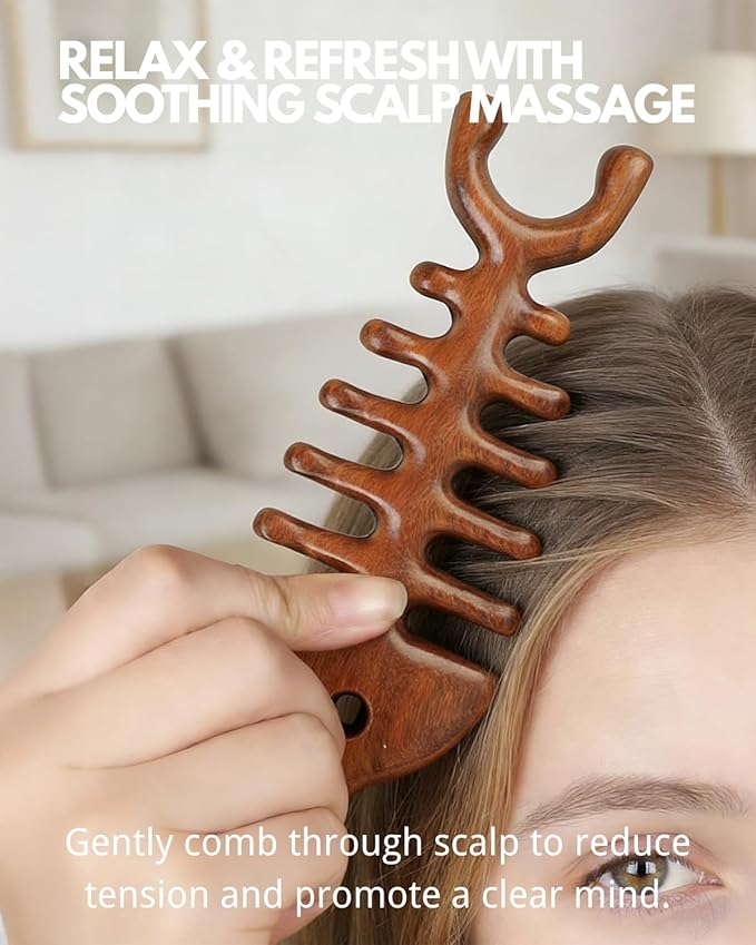 Tinuos Fishbone Massage Tool,4-in-1 Full Body Massager for Neck, Back, Head & Eye Relief – Deep Tissue Trigger Point, Acupressure & Scalp Massage – Portable Manual Relaxation Tool