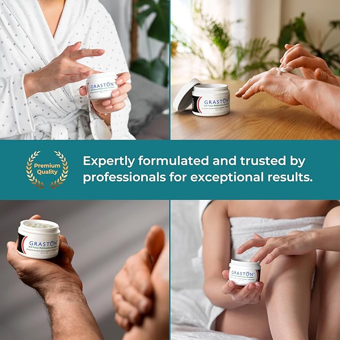 Graston Technique Vitamin E Enriched Emollient Cream - 4oz Jar, Ideal for IASTM Massage Lotion & Massage Cream, Perfect Vitamin E Cream for Massage and Physical Therapy, 3-Pack