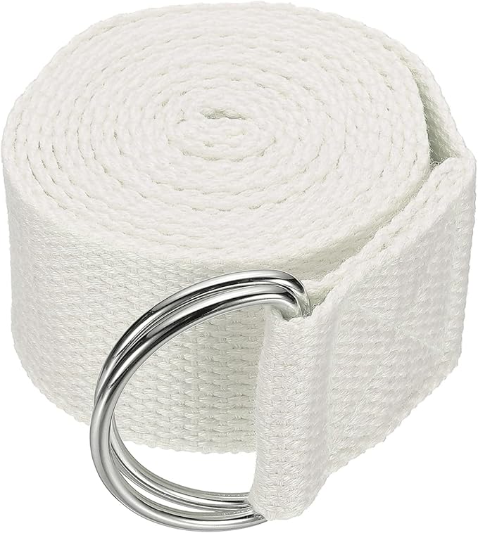 Yoga Strap for Stretching, Athletic Stretch Band with Adjustable Metal D Ring Buckle Yoga Bands