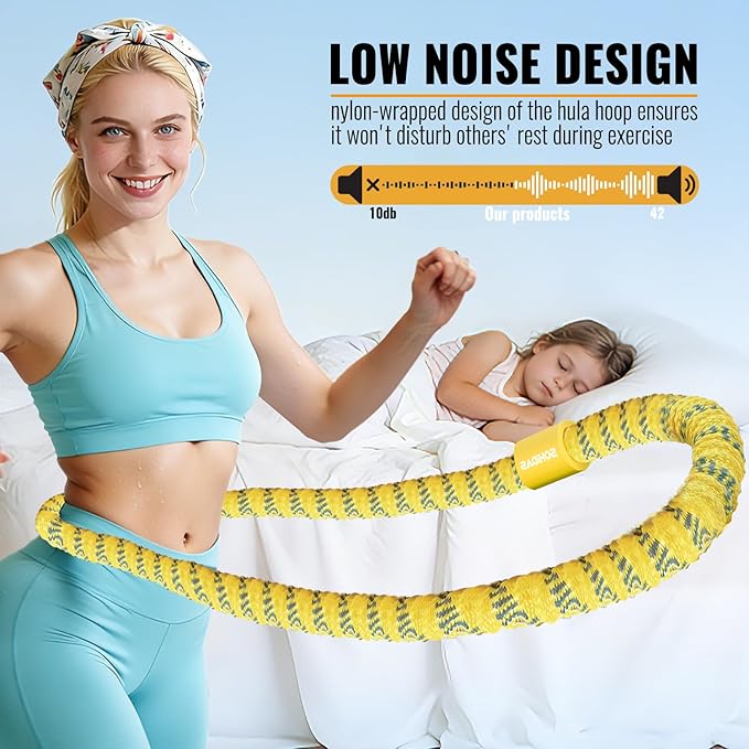 Soft Hula Hoop for Adults 3.3lb Weighted Hula Hoops for Women Weight Loss Pilates Equipment Infinity Hoop Soft Spring Weighted Hoop for Adults Women Beginners Kids Home Travel Gym
