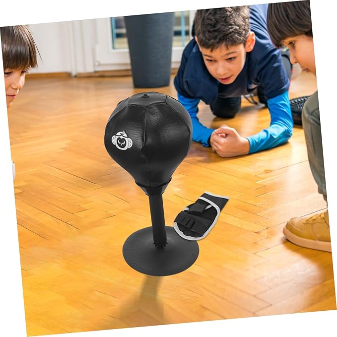 1Set Boxing Reaction Ball Suction Cup Design for Home Office Use Portable Inflatable Training Ball for Fitness Relief Reflex Improvement