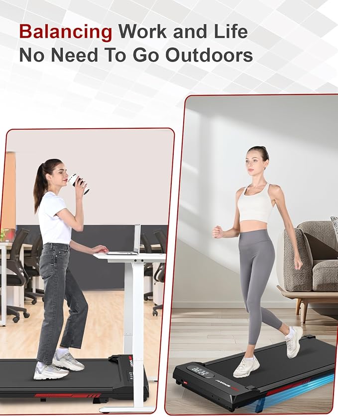 Walking Pad Treadmill with Handle Bar,Walking Pad with Incline 8%,2.5HP Quiet Under Desk 320 lbs 2 in 1Treadmills for Home Office,Compact Foldable Walking Pad,Remote Control&LED Display