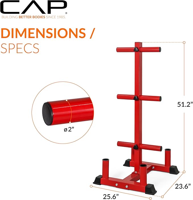 CAP Barbell Olympic Bumper Plate Tree Rack