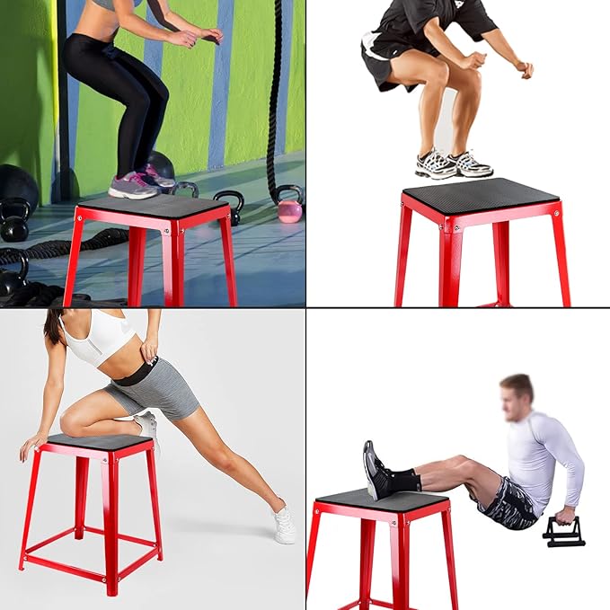 Plyometric Platform Box, 12/18/20/24 Inch Fitness Exercise Jump Box Step For Fitting, Plyometric Box Jumping Exercise Training