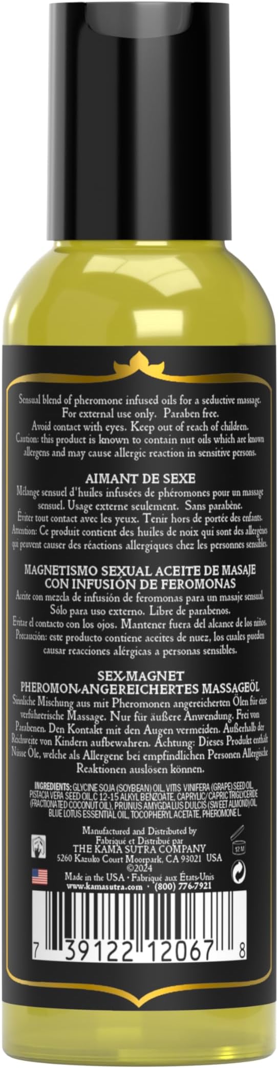 Kama Sutra Sex Magnet Pheromone Massage Oil - 2 Fl Oz Trio