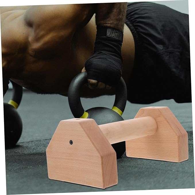 2pcs Wooden Push-up Handles for Strength Training Push-up Stands Ergonomic Equipment for Men