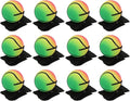 PATIKIL 2.5 Inch Sports Wrist Ball, 12Pcs Tennis Rubber Rebound Wristband Wrist Return Ball Sport on A String for Exercise Play, Mixed Colors