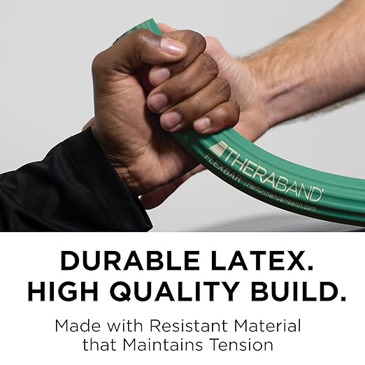 THERABAND FlexBar, 2 Pack, Green, Blue, Therapy Twist Bar, Hand & Wrist Strength, Tennis & Golfer's Elbow, Tendonitis, Rehab Tool for Resistance Exercise, Grip Training, Ease & Recovery