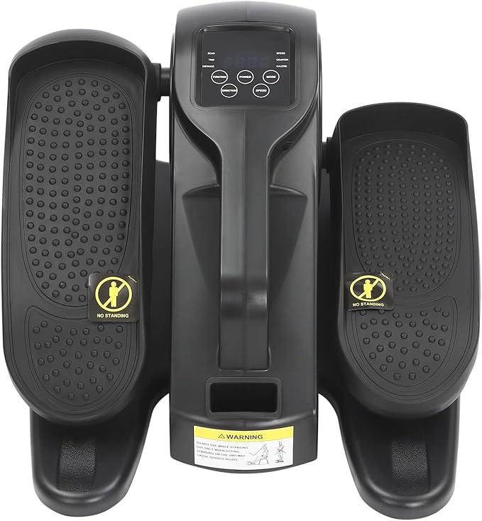Under Desk Elliptical Machine, Foot Pedal Exerciser for Home Workout,with Remote Control,Tone Muscles, Energy Boost - Mini Foot & Leg Exerciser While Sitting for Seniors(Black)