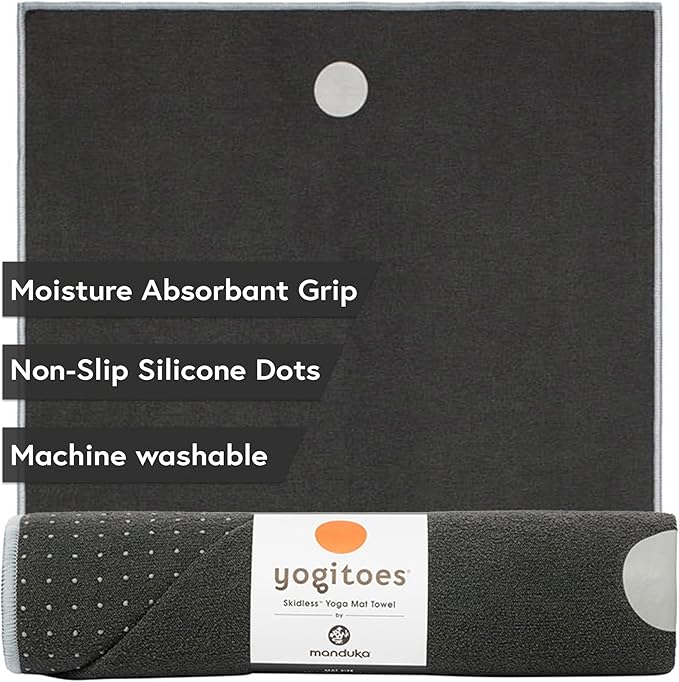 Yogitoes Yoga Hand Towel - Quick Drying Microfiber, Lightweight, Easy for Travel, Use in Hot Yoga, Vinyasa and Power, 16 Inch (40cm)