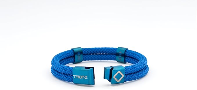 Trion:Z Zen Loop Duo Magnetic Field Therapy Wristband for Women & Men Featuring Patented ANSPO Technology (Indigo Blue, Large)