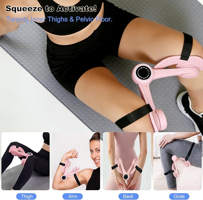 2 Pcs Thigh Master Suit, Pelvic Floor Exercise Devices, Pelvic Floor Trainer Woman,Upgraded Anti-Slip Strip for Exercising The Thighs