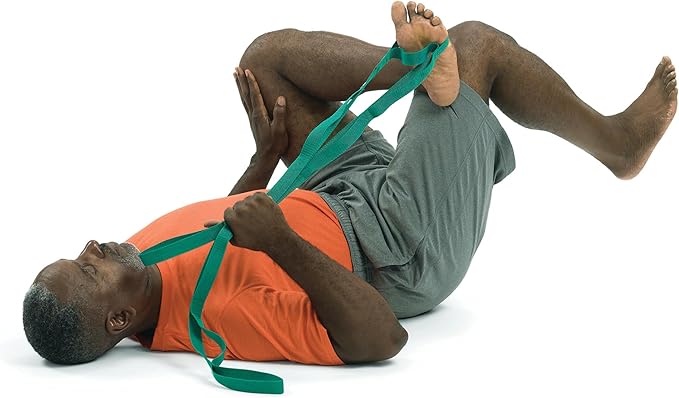 OPTP The Original Stretch Out Strap with Exercise Poster, USA Made Top Choice Stretch Out Straps for Physical Therapy, Yoga Stretching Strap or Knee Therapy Strap