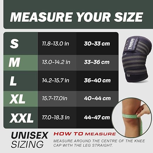 TAVIEW Knee Sleeve & Knee Wrap 2-in-1,5mm Neoprene with Adjustable Integrated Wrap for Custom Compression Over 7mm Compression, Knee Support Brace for Weightlifting, Squats & Gym