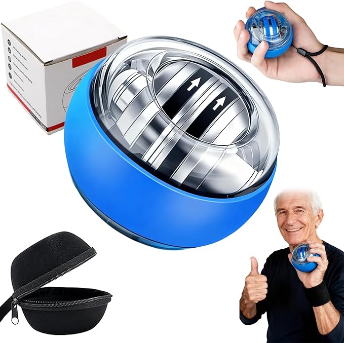 Torqueball for Seniors, Torqueball Hand Exerciser for Seniors, Torqueballs with Counter for Senior, Auto-Start Colorful Lighting, Easy to Use