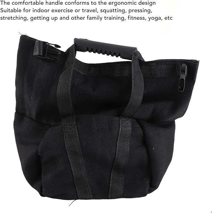 Fitness Workout Sandbag with Handles, Empty Weightlifting Training Sandbag, Durable 16oz Canvas Power Bag for Home Gym, Travel, Yoga and Strength Exercises