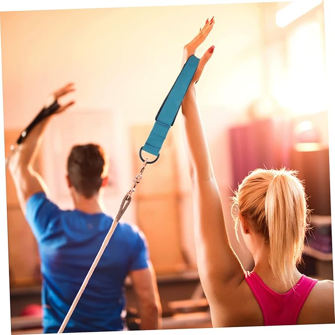 Mikikit Workout Band Flexibility Thick Gym Straps Gymnastics Yoga Belt Pilates Straps Blue Stretching Stretch
