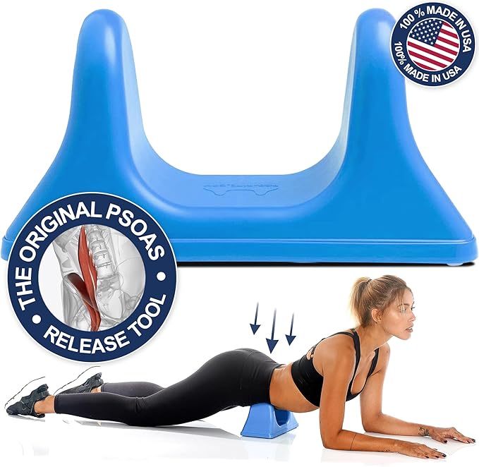 PSO-RITE Psoas Muscle Release Tool - Genuine Deep Tissue Massager Device for Back, Hip Flexor Relief and Recovery, Durable for Athletes, Physical Therapy, Trigger Point Pain- Ocean Blue
