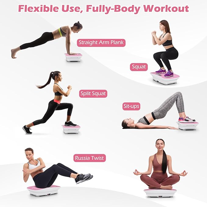 Goplus Vibration Plate Exercise Machine, Vibrating Platform for Lymphatic Drainage w/Remote, LED Display, Home Workout Full Body Shake Board for Weight Loss